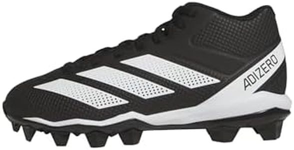 Adidas Unisex-Kid's Adizero Impact.2 Molded American Football, Black/White/Black, 2