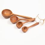 Measuring Spoon Set of 4 - Spoons Wood Measuring Tea Coffee Spoons for Kitchen Baking Cooking Utensil Set Tools