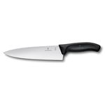 Victorinox Swiss Classic Carving Knife, Extra Sharp Blade, Straight Edge, 20 cm, Plastic Handle, Stainless Steel, Black