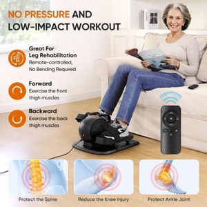 Dripex Under Desk Elliptical Trainer – Compact Pedal Exerciser, Orange