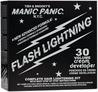MANIC PANIC Flash Lightning Hair Bleach Kit - 30 Volume Developer + Bleach Powder for Hair Lightening + Lifting up to Five Levels - Vegan And Cruelty Free