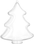 Christmas Tree Shaped Acrylic Candy Boxes,12 Pack,4.5"x3.75"x2",Perfect for Weddings, Birthdays, Party Favors and Gifts,Cute Clear Plastic Containers,Clear Fillable Ornaments Crafts Decorations