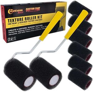 Custom Shop 8-Pack Texture Roller Kit: 4" Loop Roller Covers (8pc) & Frames (2pc) - Roll-On Custom Coat Truck Bed Liner Application, Create Textured Effect Paint & Non-Skid Protective Coatings