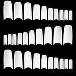 TRIXES 500 White French False Acrylic Nail Art Tips Gel Makeup