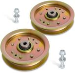 UP2WIN 756-04129 Flat Idler Pulley Compatible with Cub Cad et Troy-Bilt, Replace 756-04129B, 753-08171, 956-04129, Fit for Riding Lawn Mower Tractor with 42" 46" 48" 50" 54" Deck, 2 Pack