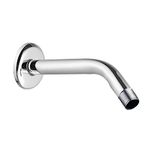 Ruhe® 9 Inches Round Shower Arm | Premium Grade Stainless Steel Shower Holder | Round Half Bend