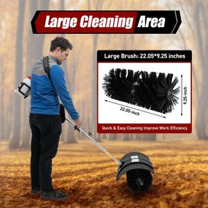 Power Brush 52cc Petrol Sweeper – Artificial Grass Broom for Garden, Driveway