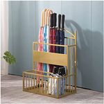 INDIAN DECOR. 567764 Umbrella Stand/Umbrella Rack Umbrella Holder, Metal Wrought Iron Umbrella Storage Bucket, Umbrella Frame for Home Business Hotel Lobby, Anti-Rust (Color : Golden, Size : Large)