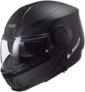 LS2 Helmets Horizon Modular Helmet W/SunShield (Matte Black - Large)