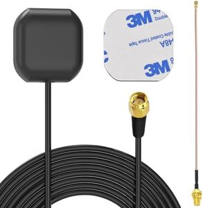 SZSAUTO Active GPS Navigation Antenna SMA Male GPS Antennae with 6inch U.FL IPX IPEX to SMA Pigtail Cable for 4G LTE GPS Tracker Locator Car GPS Receiving System