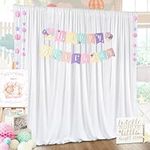 White Backdrop Curtains for Parties