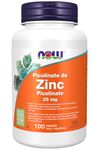 NOW Supplements, Zinc Picolinate 25 mg, Supports Enzyme Functions, Immune Support, 100 Veg Capsules