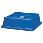 Rubbermaid FG279100DBLUE Untouchable 35 Gal Bottles and Cans Recycling Lid, Blue