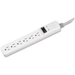 Fellowes 6-Outlet Office/Home Surge Protector, 6 Foot Cord, 450 Joules - Wall Mountable (99012)