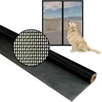 DOCA Window Screen Replacement & Repair Kit - 48" x 118' Fiberglass Mesh Roll for Window Screen, Door, Porch, or Patio - Charcoal Screen for Home