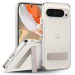 CASEOLOGY by Spigen Capella Kickstand Back Cover Case for Google Pixel 9 Pro XL [Built-in Kickstand] Google Pixel 9 Pro XL Case Cover with Military Grade Drop Protection (TPU, PC| Clear Ivory)