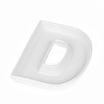 Coffeezone Small Ceramic Letter Dish & Plates for Candy/Nuts Ideas, Wedding Party Decor (Letter D)