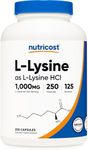 Nutricost L-Lysine 1000mg, 500 Capsules - 500mg Per Capsule, Non-GMO, Gluten Free