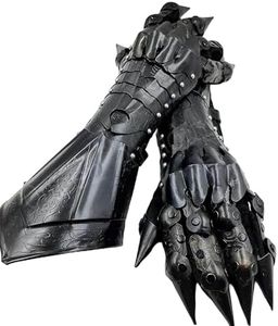 Queen Armour Medieval Gloves Gauntlet Black Metal Armor Gauntlets Gothic Armor Gloves Pair of Gauntlet Accents Crusaders Gauntlet Gloves Medieval, Black