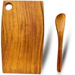 Fynnova Natural Solid Mango Wood Reversible single block, Wooden Chopping Board for Kitchen, Vegetable cutting board for kitchen wooden chopping board wooden Fruits Vegetables, bread, Meat, & Cheese | Anti-Microbial Eco-Friendly (LARGE)