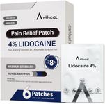 Arthcal 4% Lidocaine Patches(6 Pcs), Maximum Strength Lidocaine Patches for Back, Neck, Shoulders, Knees, Elbows, Joint, Muscle, Individually Packed