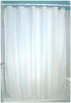 Bean Products Cotton Shower Curtain (White), [70" x 74"] | All Natural Materials| Works with Tub, Bath and Stall Showers