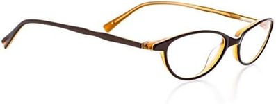 Hit Notion Optical Eyewear - Oval Shape, Plastic Full Rim Frame - for Women or Men Prescription Eyeglasses RX, Satin Bronze