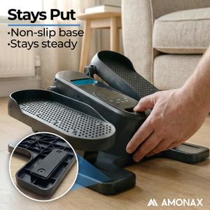 Amonax Electric Pedal Exerciser – Under Desk Elliptical Bike for Home Cardio, Mini Cycle Trainer for Elderly