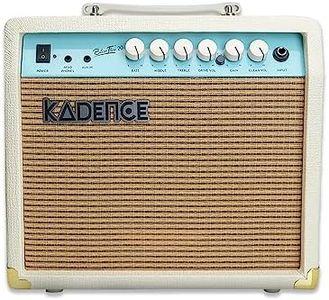 Kadence BF20 Home Series 20W Guitar Amplifier | 8” Speaker with Overdrive | 3-Band EQ, Aux Input & Headphone Output | Supports Electric & Electro-Acoustic Guitars | Blue