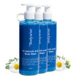 Be Bodywise 1% Salicylic Acid Body Wash 750ml | Helps to Prevent Body Acne & Cleanse Skin | Paraben and SLS free | Pack of 3