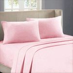 Luxurious Soft Organic 100% Egyptian Cotton 3 Pcs Flat Sheet Queen Size with New Lavender Color and 500 TC Solid Pattern.