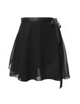 Daydance BlackWomen Ballet Skirts Wrap Adult Sheer Chiffon Dance Over Scarf