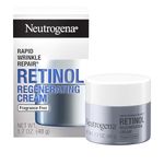Neutrogena Rapid Wrinkle Repair Hyaluronic Acid Retinol Cream, Anti Wrinkle Cream, Face Moisturizer, Neck Cream & Dark Spot Remover for Face - Day & Night Cream with Hyaluronic Acid & Retinol, 1.7 oz
