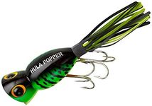 Arbogast Hula Popper Topwater Fishing Lure, Fire Tiger, G750 (2 1/4 in, 5/8 oz)