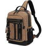 Leaper Retro Messenger Bag Men Sling Bag Outdoor Cross Body Bag Shoulder Bag Brown