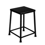 MILAD Sitting Stool | Stool for Indoor Or Outdoor | Metal Lightweight Stool | Stool for Office & Home | Stool for Kitchen & Garden | Heavy Duty | Table Stool (30 L x 30 W x 50 H CM's, Black Color)