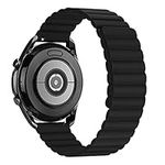 Tasikar 20mm Bands Compatible with Samsung Galaxy Watch 6/5/4 Band 40mm 44mm/Watch 6 Classic 43mm 47mm/Watch 5 Pro, Silicone Magnetic Bracelet Strap for Galaxy Watch 4 Classic/Watch 3 (Black)