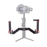 DF DIGITALFOTO ARES Z Axis Spring Dual Handle, Flexible Damping Detachable Dual Grip Gimbal Handle, Compatible for ZHIYUN Crane 2 MOZA FEIYU DJI Ronin S/S2/RS3/RS3 Pro 3 Axis Gimbal