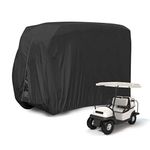 kayme 4 Passenger Golf Cart Cover, 4 Layers Heavy Duty Outdoor Cover for Ez Go Club Car Yamaha Golf Carts, Waterproof Sunproof Dustproof (Up to 112 Inch)