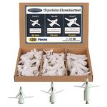 Hollow-Wall Anchors, 130 Pieces Drywall Anchor kit with Screws, 10 * 33mm, 10 * 40mm, 10 * 47mm BUSY-CORNER