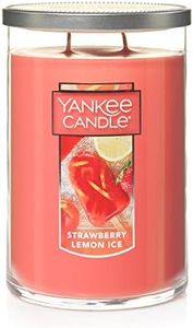 Yankee Candle Strawberry Lemon Ice Scented, Classic 22oz Large Tumbler 2-Wick Candle, Over 75 Hours of Burn Time