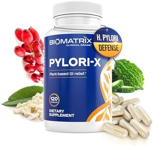 Pylori-X Mastic Gum - Eliminates Helicobacter Pylori (H. Pylori) & Protects Stomach Lining, Restores Mucosal Lining, Contains Berberine, Bismuth Salts (60 Capsules)