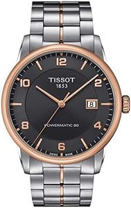 Tissot mens Luxury Stainless Steel Dress Watch Rose Gold 5N,Grey T0864072206700, Rose Gold 5N,Grey, Modern