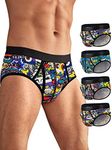 CONKEND Mens Underwear Briefs Cotto