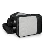 FATMUG Polyester Packing Cubes Travel Pouch Bag Suitcase Luggage Organiser (Set of 4, Size- Large, Black), 36 cm, 9 cm