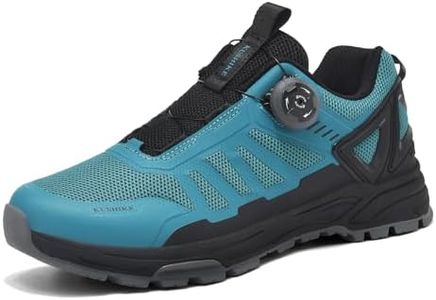 Unisex Cycling Shoes Compatible with Shimano, SPD, Look, MTB, Lightweight Road Bike Riding Shoes for Men and Women, Blue, 9 Wide