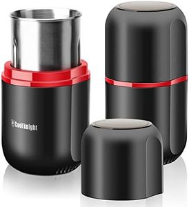 COOL KNIGHT Herb Grinder [large capacity/fast/Electric ]-Spice Herb Coffee Grinder with Pollen Catcher/- 7.5" (Black)