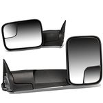 DNA Motoring TWM-011-T222-BK Pair of Towing Side Mirrors (Driver & Passenger Sides)