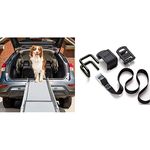 PetSafe Happy Ride Deluxe Telescoping Dog Ramp for Cars + Solvit Side Door Adapter