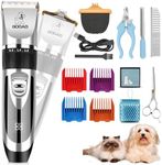 Gooad Dog Clippers Grooming Kit and Paw Trimmer,Low Noise, Electric Quiet,Rechargeable, Cordless, Pet Hair Clippers for Thick Coats, Dog Trimmer Grooming Tool, Shaver for Small and Large Dogs Cats